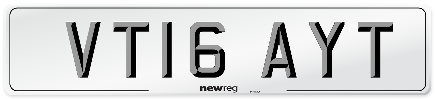 VT16 AYT Number Plate from New Reg